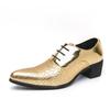 Luxury Multiple Colors High Heel Men's Shoes Fashion Moccasin Man Wedding Shoes Groom Designer Pointed Toe Leather Dress Oxfords