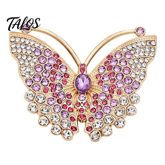 Dainty Butterflies Brooch Rhinestone Butterfly for Women, Vintage Insect Lapel Pin, Women Decorative Pin Accessory Clothes Scarf Shawl Dress
