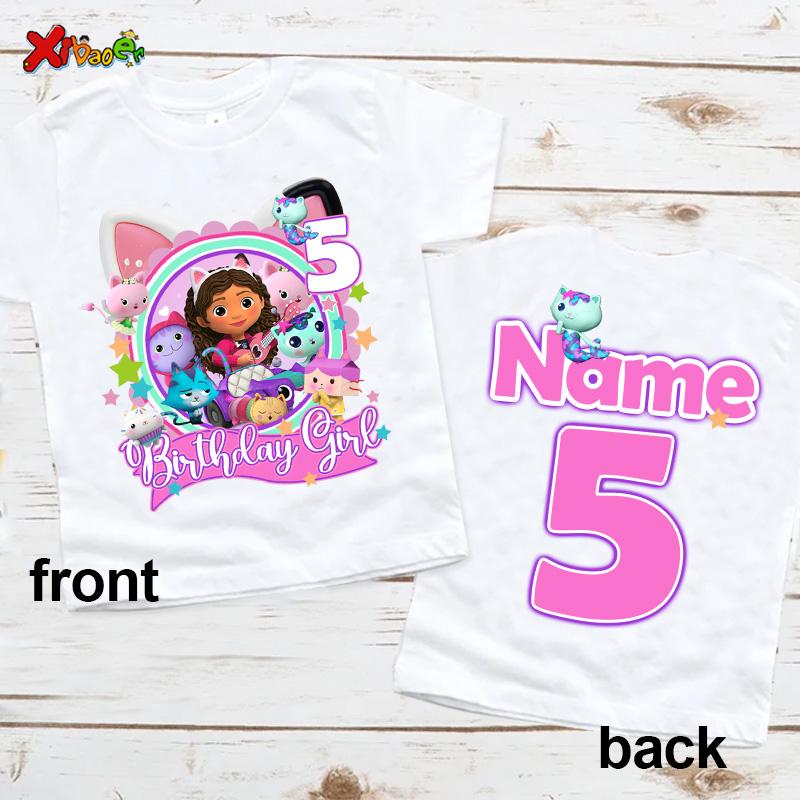 Geburtstag Mädchen T-Shirt für Kinder Prinzessinnen-Shirt Individuelles Namens-Shirt Kleinkind Baby Geschenk 4 Jahre Geburtstagsshirt Teenie Mädchen Kleidung 6 Jahre