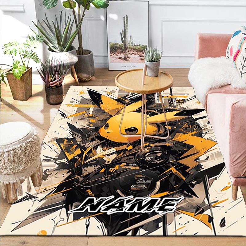 Custom 1Pc Pikachu Cyberpunk Artwork Rug Office Carpet Indoor Outdoor Entrance Doormat Nonslip Soft And Comfortable Living Room D2915212