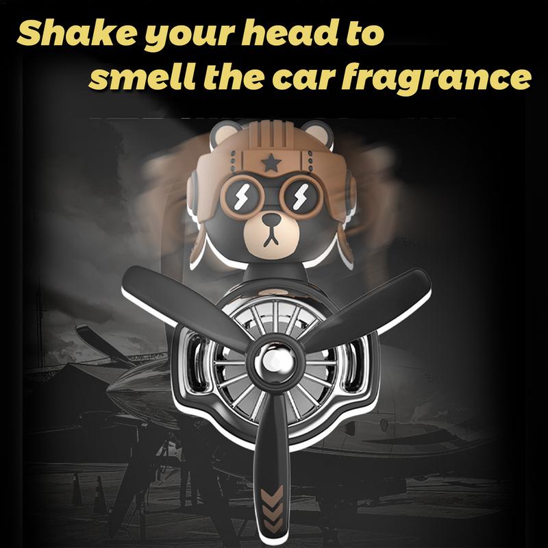 Airplane Car Air Freshener Airplane Shape Freshener Vent Clip Car Fragrance Odor Removal Rotating Fan Vehicle Interior Ornament