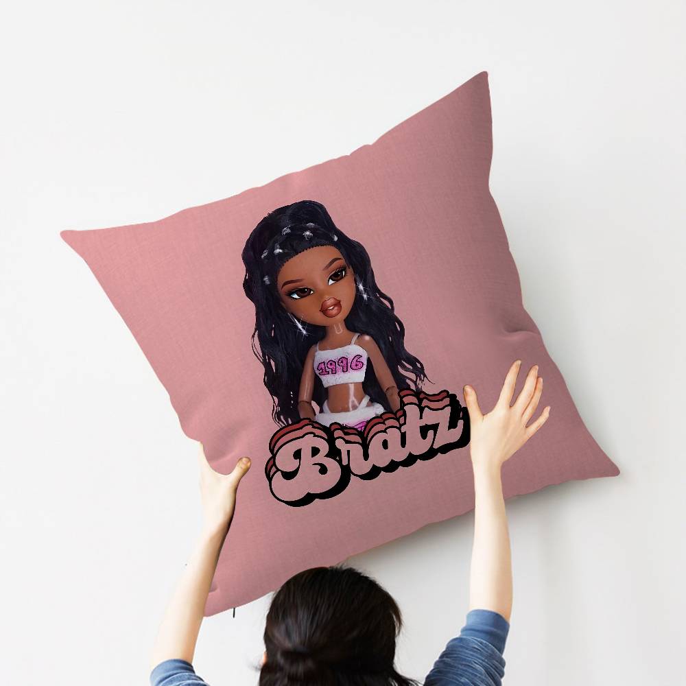 B-Bratzz Fashion M-Mask G-Girl Personalized Pillow Cover Kids Bedroom Wild Party Decor Pillowcase Kid Birthday Shower Gift