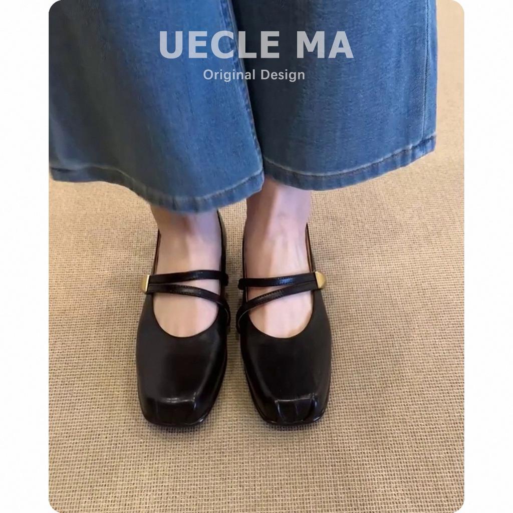 Sheepskin version~ Super soft ballet shoes women's genuine leather pig nose French shallow mouth single shoes women's flat-bottomed retro Mary Ja