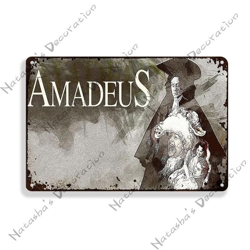 Movie Amadeus Vintage Poster Decorative Metal Sign Decorative Plate Bar Club Cafe Metal Plaque Cafe Wall Decor Industrial Decor