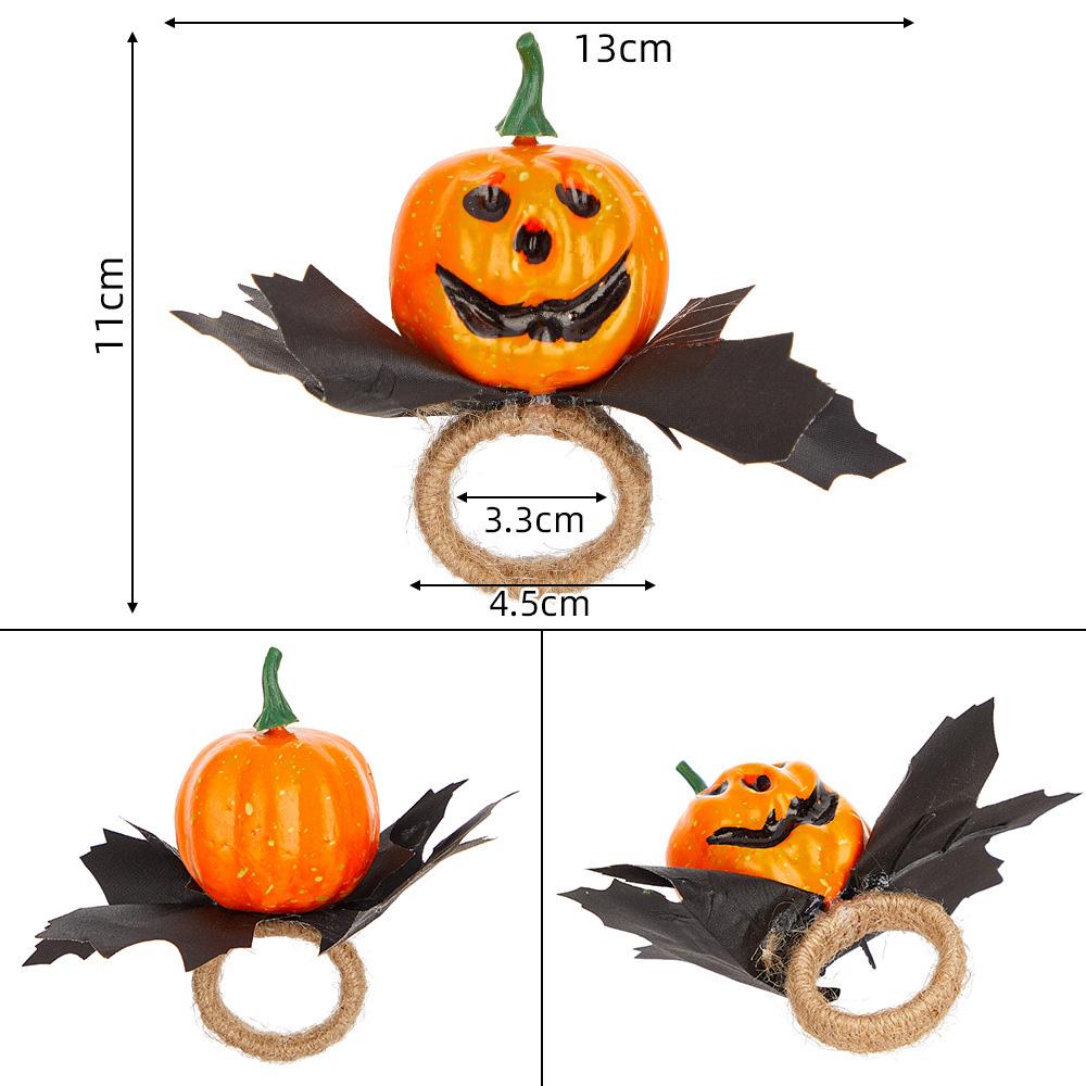 

Napkin Ring Thanksgiving Pumpkin Tissue Holder Halloween Serviette Buckles Scary Pumpkin Napkin Buckle For Themed Events Dinner