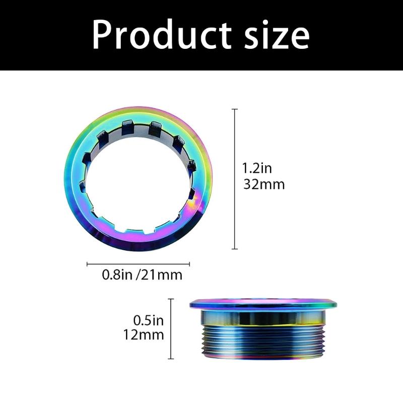 Precisions Machined 12 Speed Aluminum Mountain Bike Cassettes Lockring Flywheel Lock Cover Suitable for M6100 M7100
