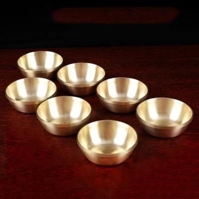 Copper Tibetan Bowl Water Supply Meditation Mini Copper Cup Home Desk Ornament