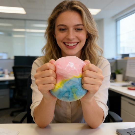 Crisp Stress Ball Handmade Stress Relief Slow Rising Ball Sensory Fidget Toy Portable Decompression Stress Ball Party Favors