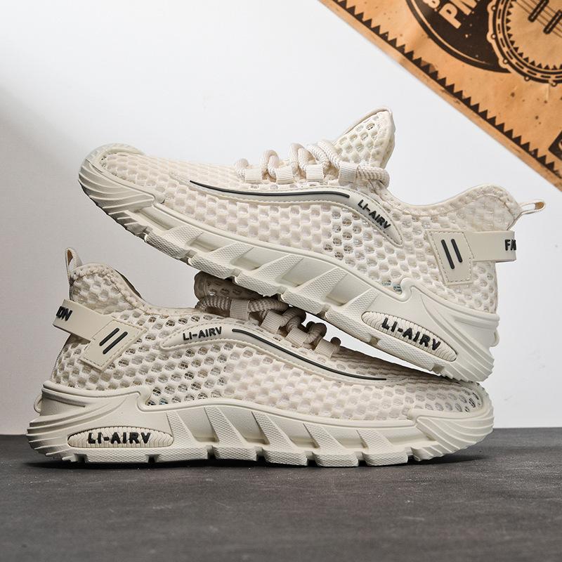 Shoes Men's 2025 Summer New Breathable Comfortable Mesh Shoes Sports Trend Running Shoes Fashion Trend Casual Shoes