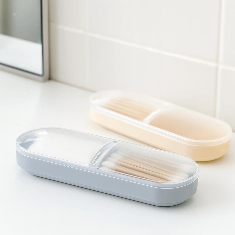 2Pcs Plastic Cotton Pad Storage Box Lightweight Jewelry Box Portable Cotton Swab Storage Box  Swabs
