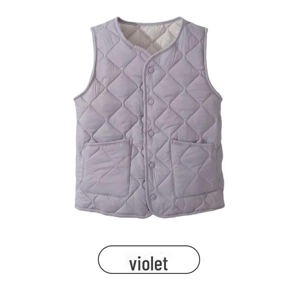 Unisexowa nadmuchiwana kamizelka z aksamitu: 100% Wełna Owcza, Lekka, Ciepła, Odzież Codzienna Jesień/Zima.