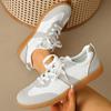 Fashion Concise Mix Color Sneakers Woman Spring Autumn Lace Up Walking Flats Shoes Women Plus Size 44 Wear-Resistant Sports Shoes Lady