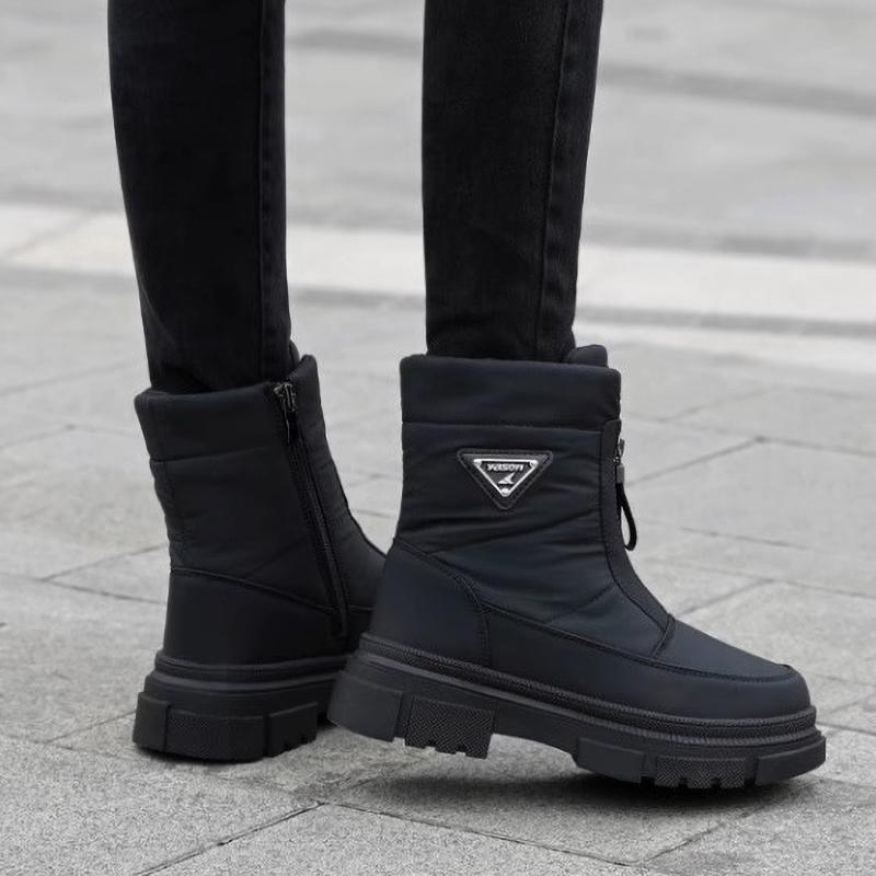 Fashion Snow Boots Women Shoes Plush Keep Warm Winter Boots Waterproof Outdoor Hiking Shoes Couple Ankle Boots