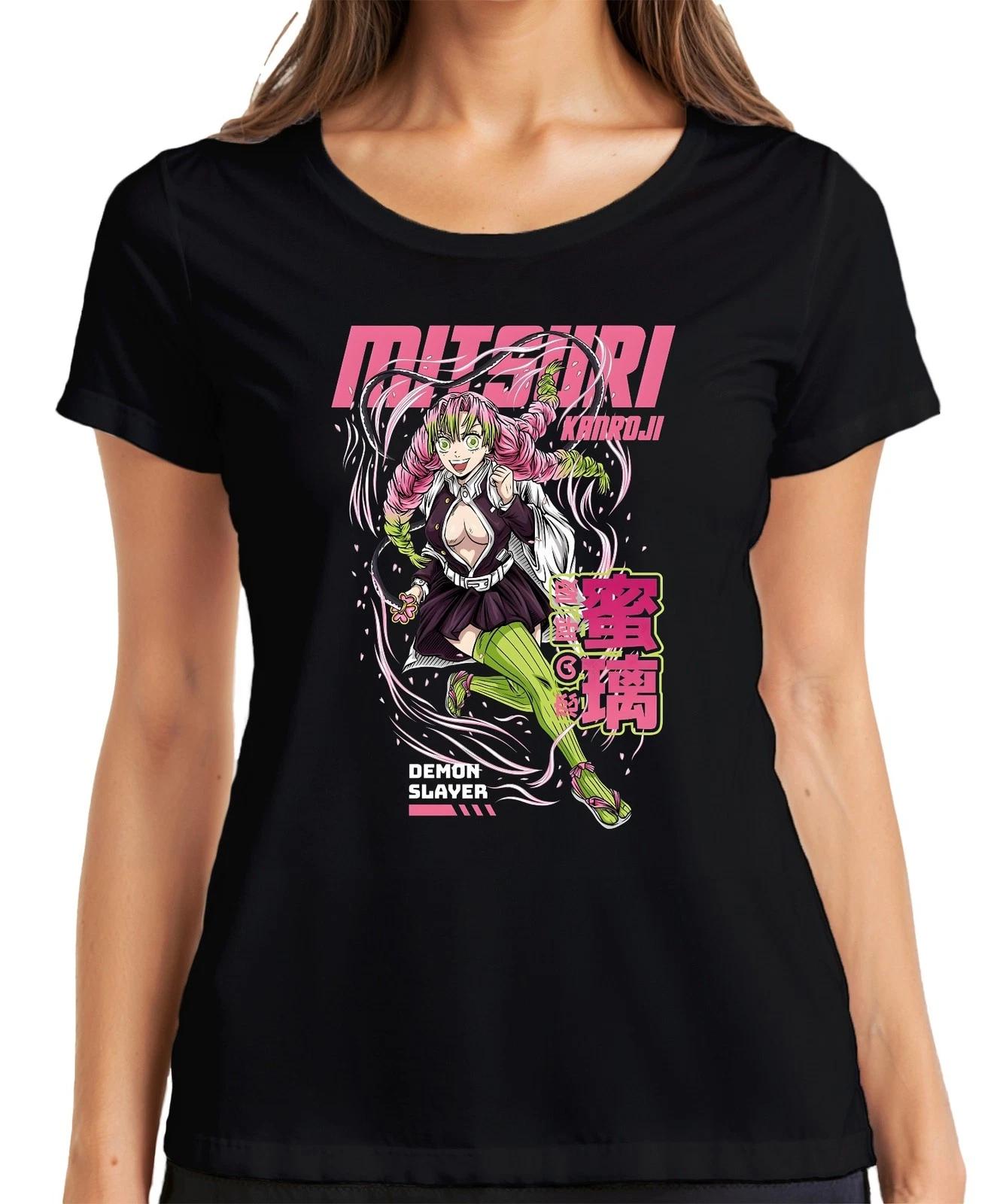 Mitsuri Kanroji Demon Slayer Love Hashira Anime Manga Pink Kawaii Damen T-Shirt M