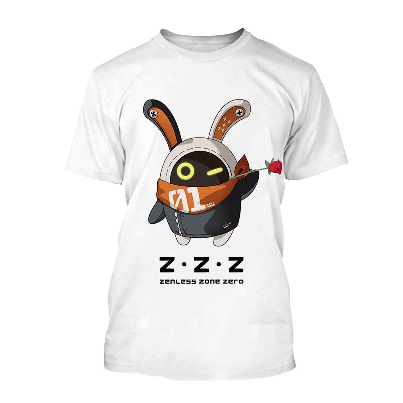 New MiHoYo Game Zenless Zone Zero Print Men T-shirt ZZZ Role Wise Belle Graphic T Shirt Harajuku Style Women Short Sleeve Tees
