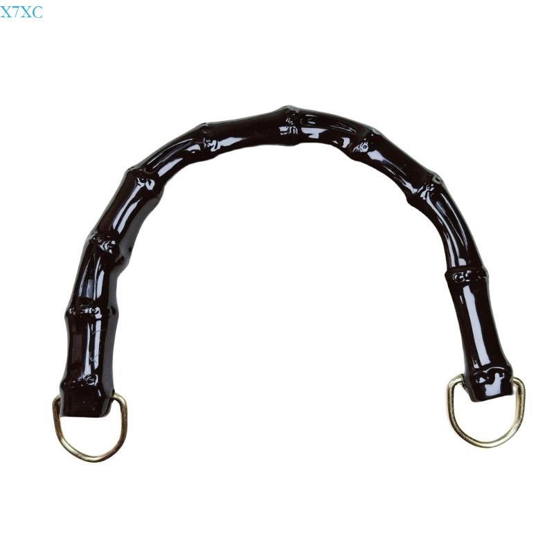 

X7XC Black Resins Simulation Bamboos Texture Handbag Purse Handle for DIY Bags Making
