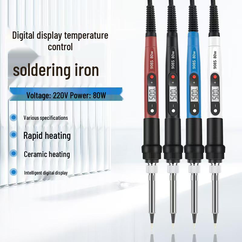 Handheld 80W Electric Soldering Iron with Digital Display - Internal Heating