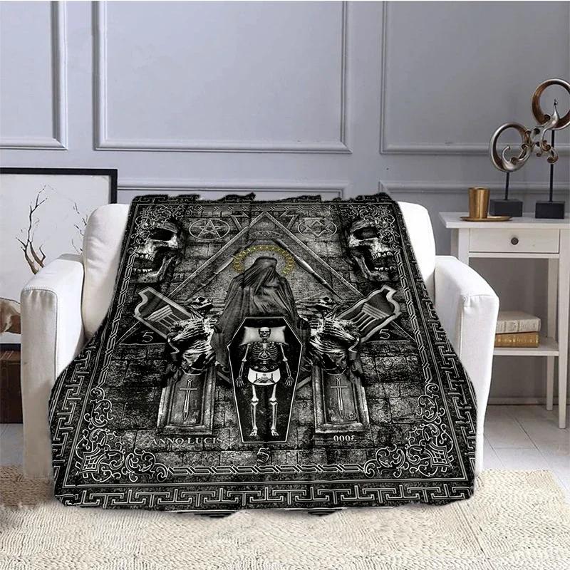Fashion Masonic Portable Sofa Throw Blanket Freemason Flannel Warm Four Seasons Camping Blanket Freemasonry Multi Size Blankets