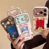 Cartoon Embroidery Plush Animals Leather Texture Phone Case For iPhone 17 13 14 15 16 12 11 Pro Max Plus Shockproof Soft Cover