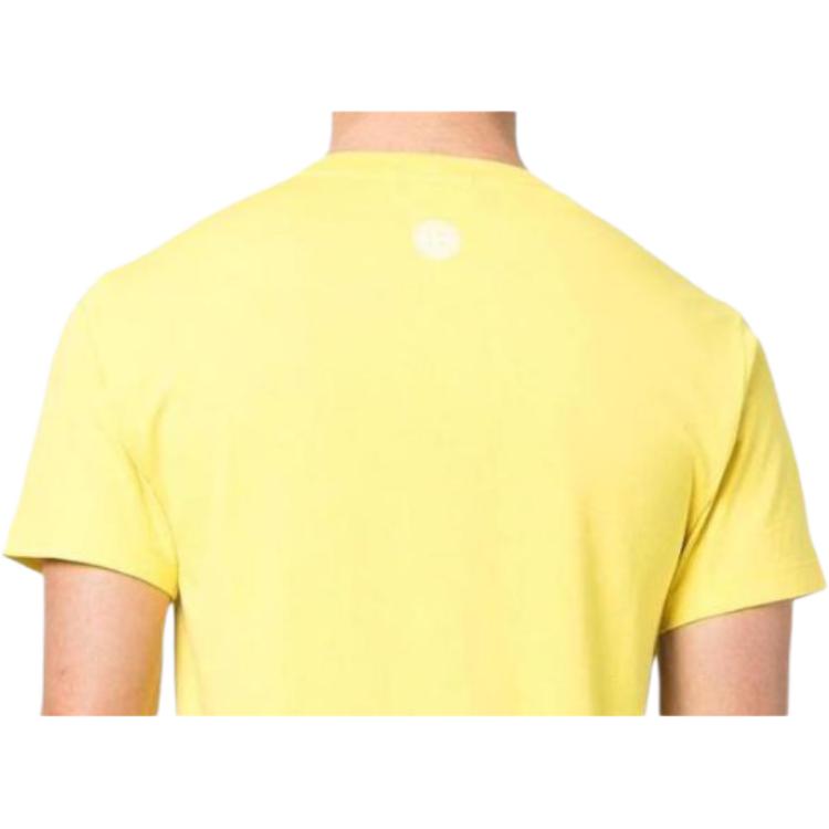 Stone Island Ss23 Solid Color Pique Effect Printed Short Sleeve T-Shirt Men Tops Yellow 78152NS90-V0030