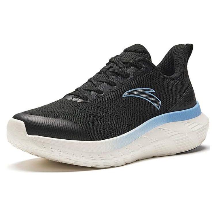 Anta Lightweight Comfortable Versatile Shock Absorbing Durable Low Top Casual Running Shoes Women sneaker Black 122345530-2