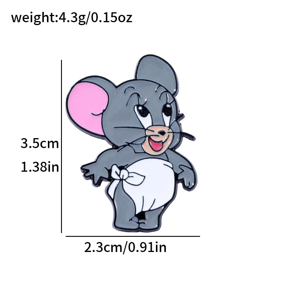 Креативная личность кот и мышь металлическая значок том и джерри сплав брошь булавка украшение