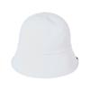 VARZAR Monogram Label Round Bucket Hat White