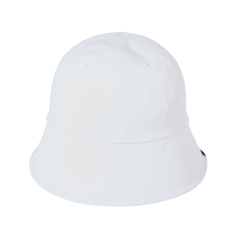 VARZAR Monogram Label Round Bucket Hat White