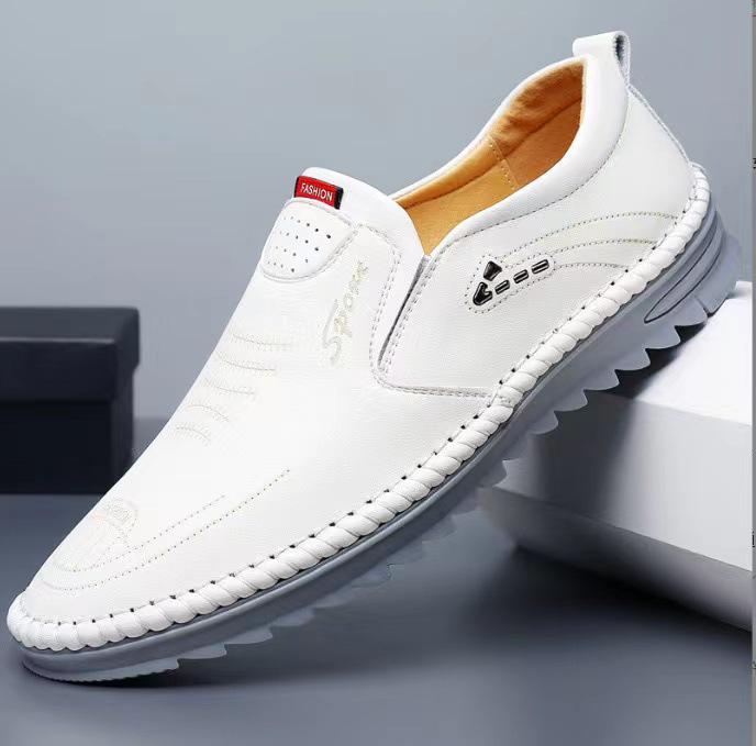 

Plus Size Men s Soft Sole Leather Spring Shoes - Breathable, Lightweight, Casual, British Style, Trendy Driving Shoes 45