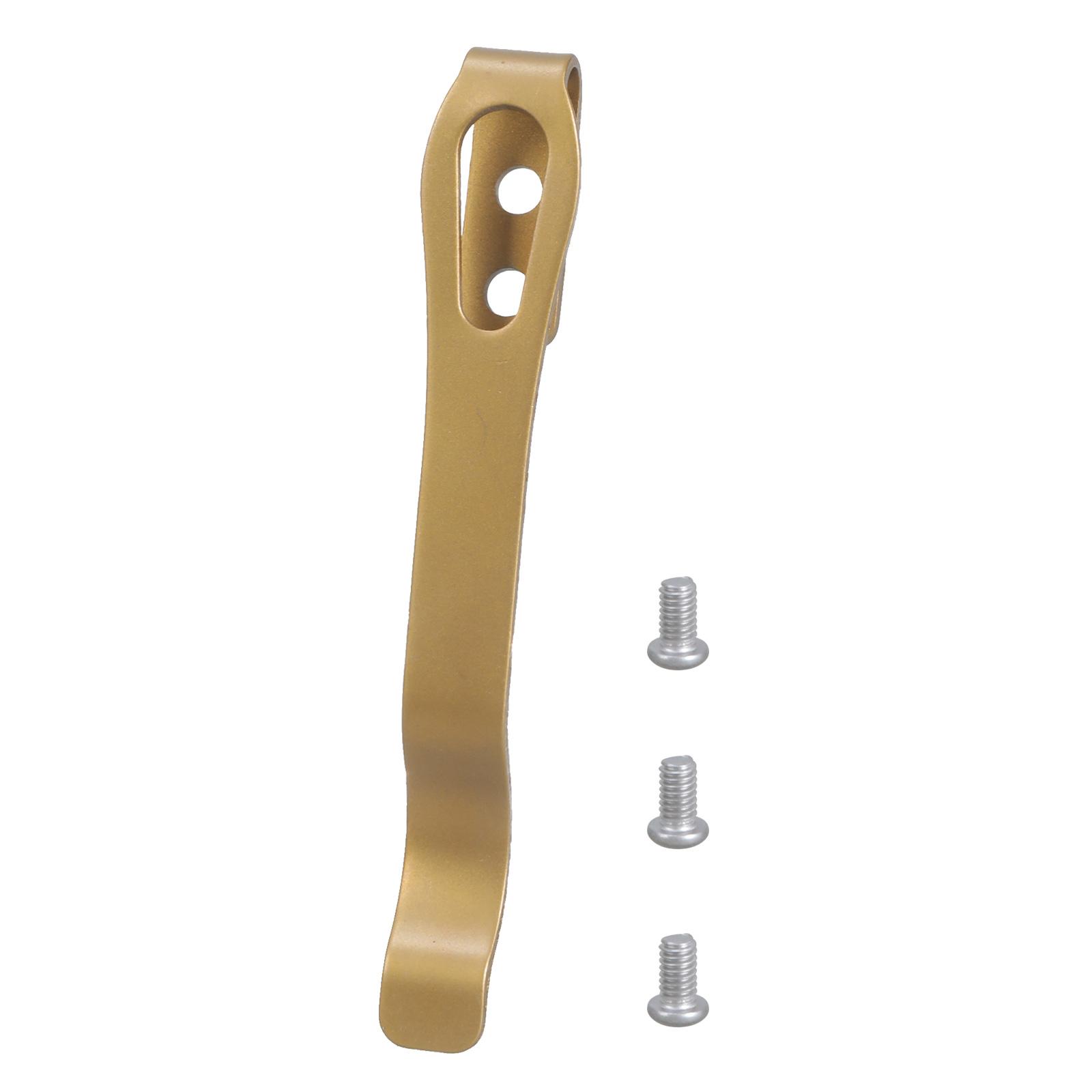 

Кишенькова кліпса з нержавіючої сталі Задня кліпса для інструменту-різака EDC спорядження Міцність Кріплення на ремінь Конструкція, захищена від іржі Інструмент для ремонту золотий