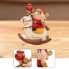 God of Wealth Figurine Small Sculpture Art Crafts Cute Rocking Horse Desktop