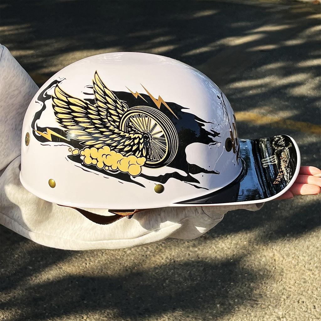 Half Helmet Retro Motorcycle Helmet Electric Men's Scooter Electric Car Hard Hat Riding