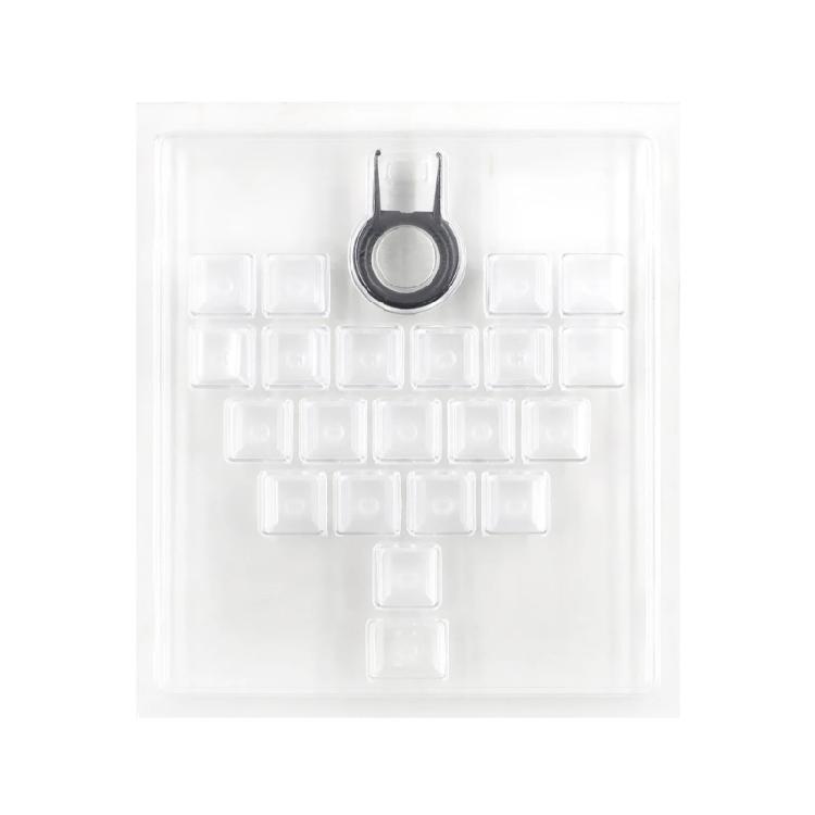 

Fogged Themed Transparents Keycap Collection 21Keys Ergonomic Layout Glows Through Effect for Mechanical Keyboards белый