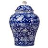 Premium Glazed Ceramic Tea Jar Featuring Dateless Blue Print Doubles As Fascinating Countertop Display Piece
