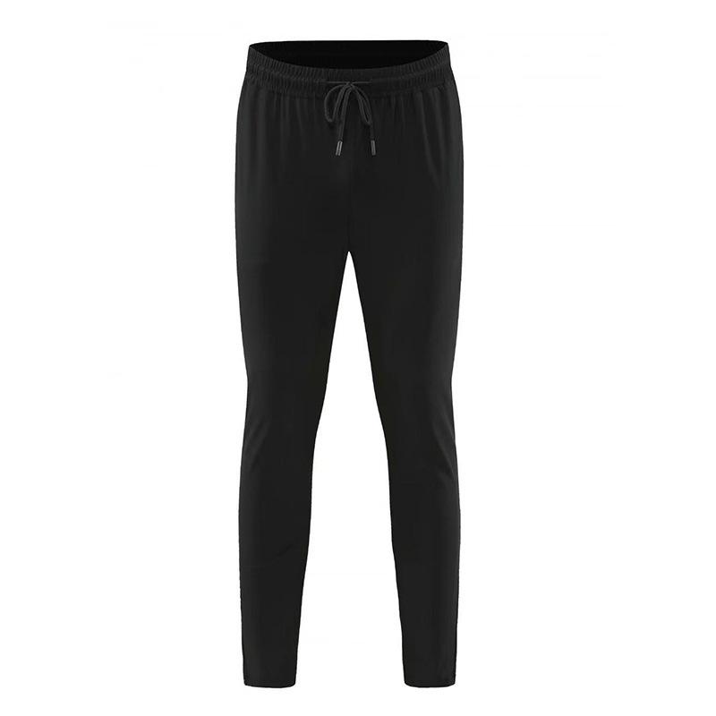 Men's Quick-Dry Casual Running Pants with Zippered Ankles and Drawstring