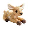 25CM Reindeer Plush Toy Soft Stuffed Animal Laying Down Pose Giraffe Plushies Birthday Xmas Gift for Kids