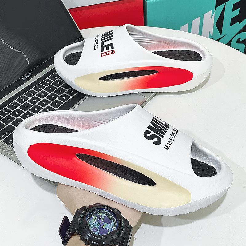 Summer Slippers Men Fade Color Super Soft EVA Sole Slippers Men's Sandal Thick Bottom Platform Slides Soft Slippers Beach Shoes