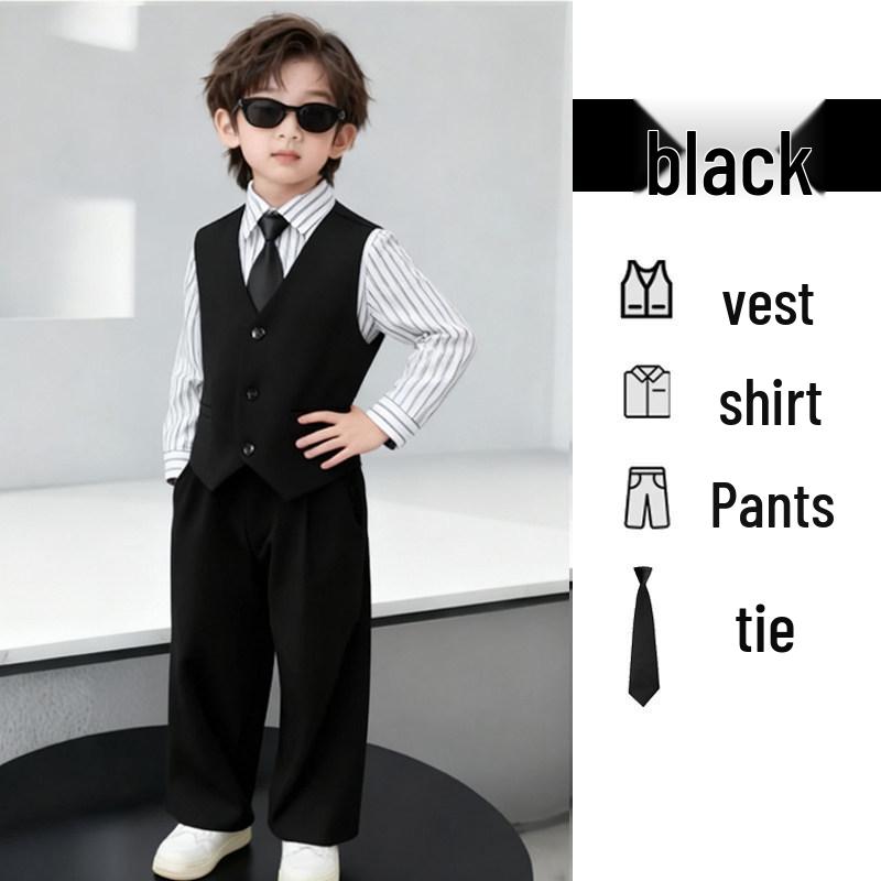 Boys' Spring Casual Suit Set - Formal Page Boy & Piano Performance Wear