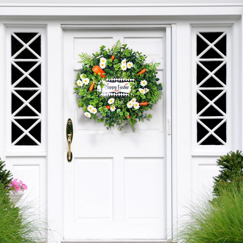 Påskkrans Dekorationer Morot Och Prästkrage Utomhusgirlang Dörrprydnad Vårkrans För Sovrumsfönster Vardagsrum