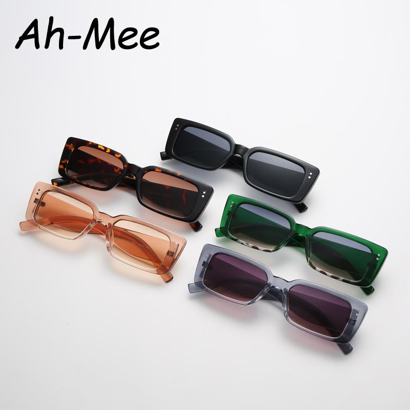 Protective Glasses 2pcs Fashion Simple Square Sunglasses Women Rivet Design Leopard Frame Eyewear Female Outdoor Sun Glasses