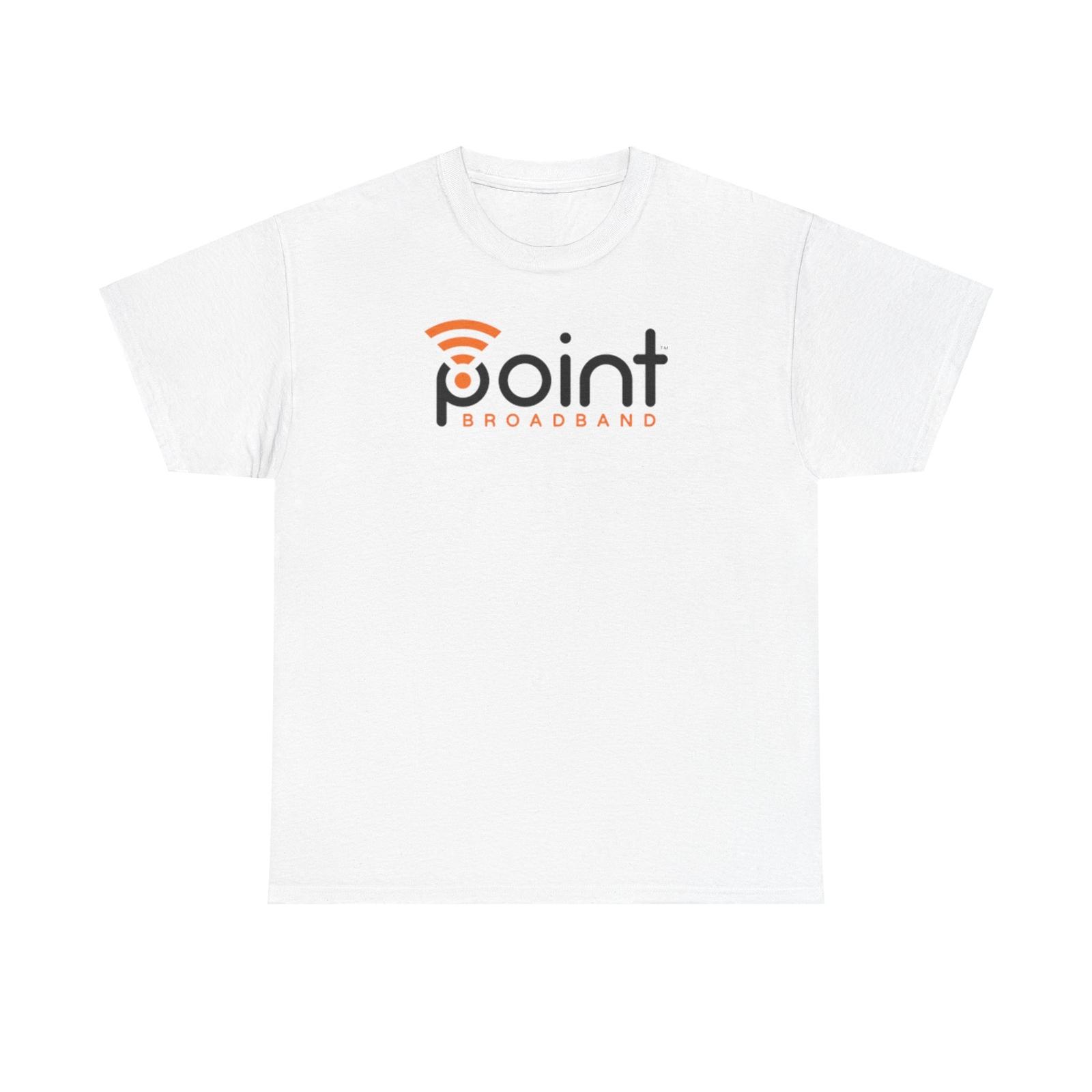 Internet Provider Company Tshirt Tops Tee Point Broadband Unisex Heavy Cotton T-Shirt Mens Womens Tees Top S
