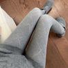 Lolita Rhombus Jacquard Pantyhose Retro Knitted Hollow Design Warm Base Leggings Korean Style Autumn Stockings Tights