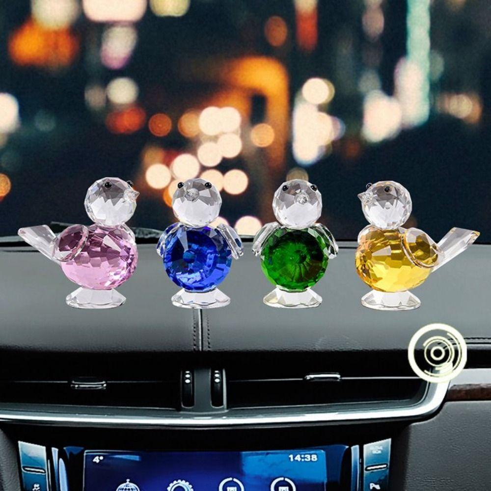 Cute Crystal Bird Ornaments Exquisite Simulation Bird Ornaments Creative Bird Figurines  Office