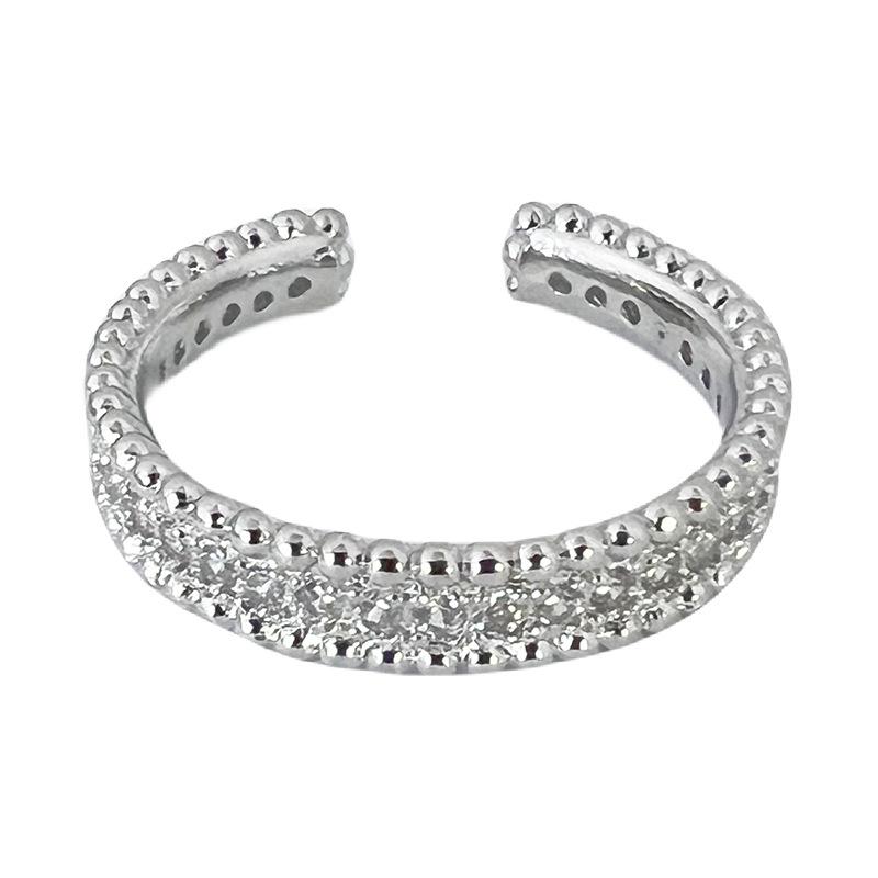 Minimalist And Exquisite Micro-Inlaid Zircon Ring Female Niche Design Fashionable Light Luxury Cold Wind Index Finger Ring Set