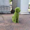 Dog Shape DIY Artificial Grass Animal Resin Eye-catching Garden Turf Grass Animal Office Decor