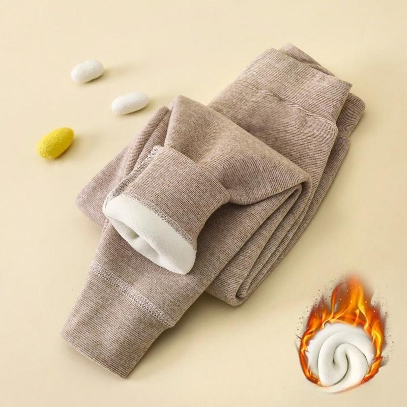Children's Thermal Pants Winter Baby Fleece Thickened Boys' Pants Autumn Girls' Leggings Kids Clothing
