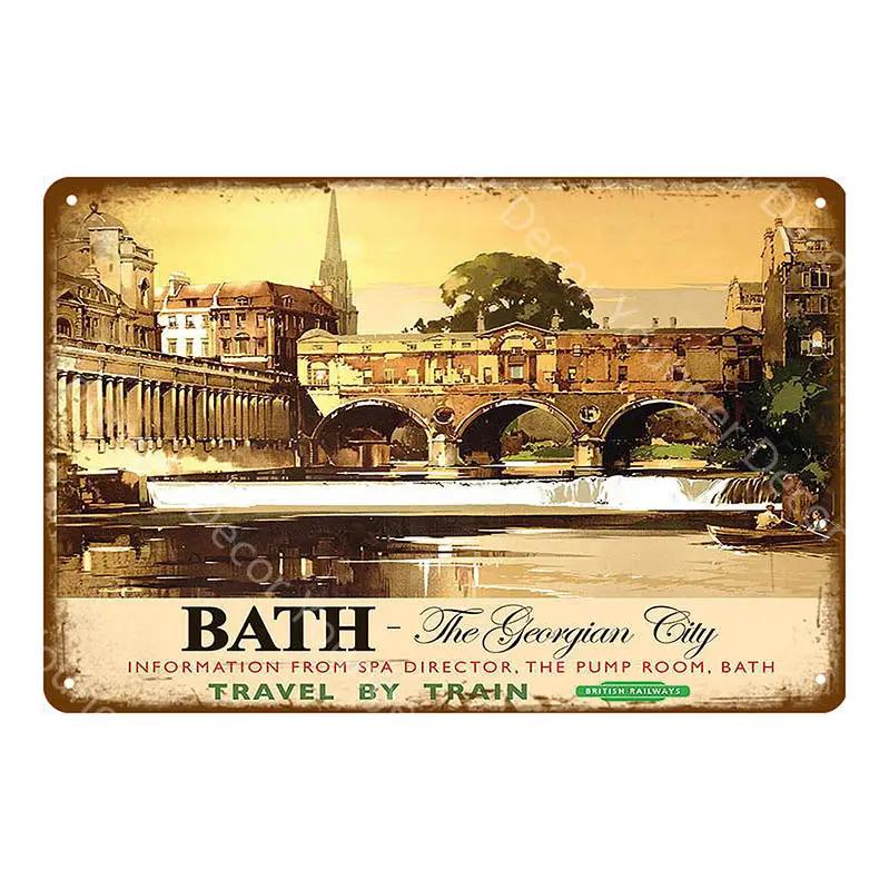Tourism Metal Signs Travel Cities Country Plate Mexico Tokyo Poster Vintage Plaque Souvenirs Festival Gift Home Room Decor YJ020