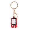 Men's Cartoon Mini Car Keychain Pendant - Rhinestone Racing Car Design, Zinc Alloy Ornament