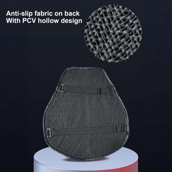 Motorcycle Gel Seat Cushion, Universal Electric Scooter Comfort Pad, Waterproof UV Protection Shock Absorbing Seat Cover for Delivery Bike