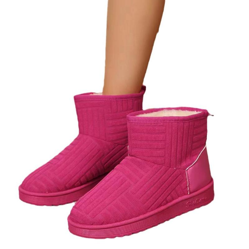 New Winter New Thick-soled Velvet Thickened Snow Boots Women's Warm Towel Short Boots Cotton Shoes Women